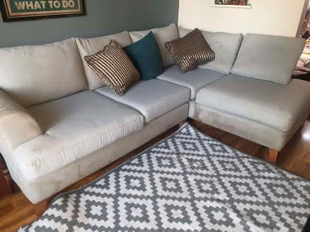Photo of free Capsule collection duck egg blue corner sofa (Treuddyn CH7) #1