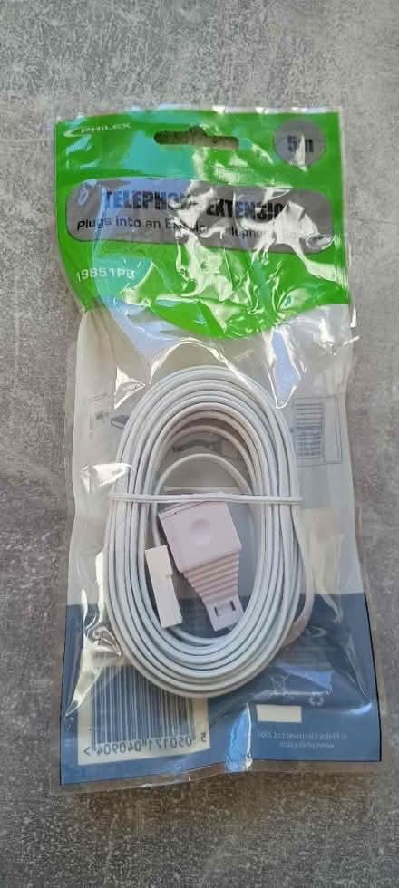 Photo of free 5m phone extension cord new (Pagham PO21) #1