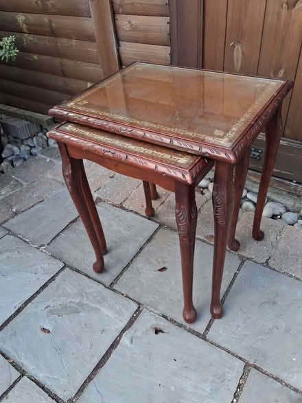 Photo of free 2 glass top tables (Brickhill MK41) #1