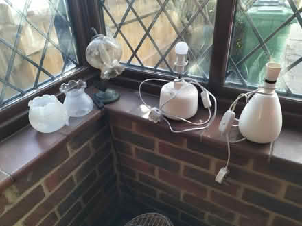 Photo of free Lamps and glass shades (Stone Cross BN24) #1