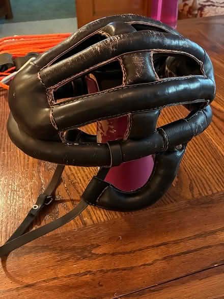 Photo of free Antique leather bike helmet (Park-Monroe Neighborhood) #2