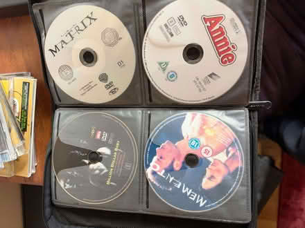 Photo of free Approx 200 mixed DVDs and CDs in Zip Cases (The Camp AL1) #2