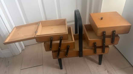 Photo of free Vintage accordion sewing box (DA15 Sidcup) #3