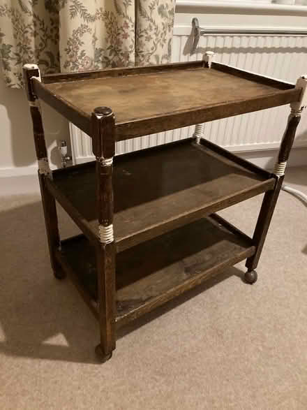 Photo of free Sofa, Roberts radio, wooden trolley, fire screen, mirror (Grange-over-Sands LA11) #3