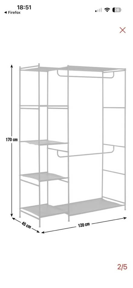 Photo of free Argos hanging rail and storage (Dover CT3) #2