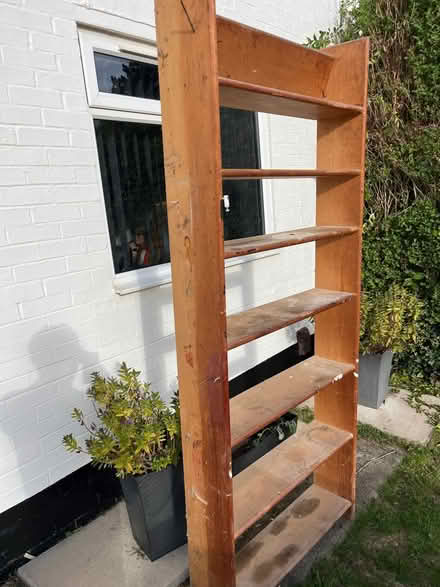 Photo of free Tall wood shelves (Letchworth Sg6) #3