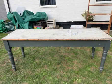 Photo of free Long narrow table/ work bench (Letchworth Sg6) #1