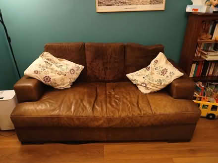 Photo of free Leather Sofa (Plashet E7) #1