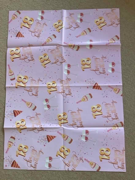 Photo of free 18th birthday wrapping paper (North Tonbridge TN10) #2