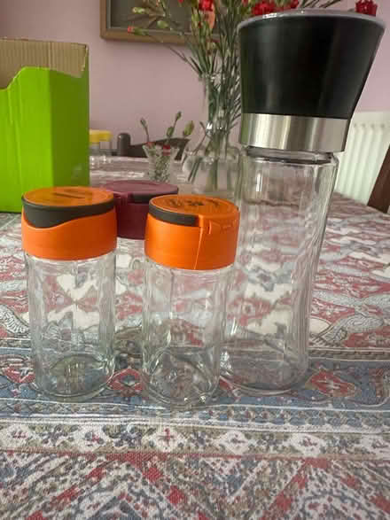 Photo of free 16 Clean Glass Herb/Spice jars with lids + Pepper Grinder (South Cliff YO11) #3