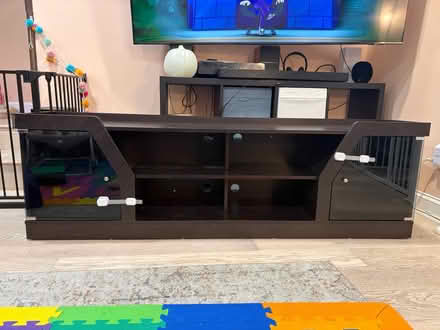 Photo of free Dark brown media stand (Near Ft. Totten Park) #1