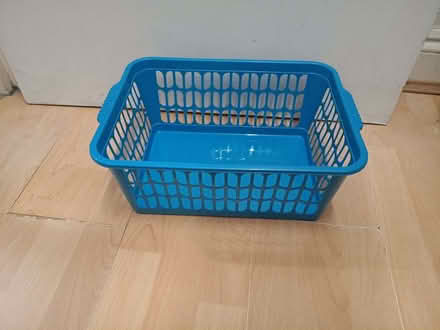 Photo of free storage canvas boxes and large bags and a plastic basket (Boscombe BH5) #2