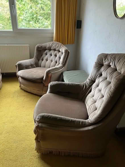 Photo of free Mid century his and her armchairs (Botley OX2) #4