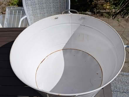 Photo of free Large decorative round metal bucket (East Watertown) #2