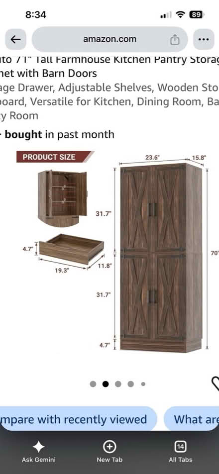 Photo of free Tall multi purpose cabinet (4th st Hanford) #1