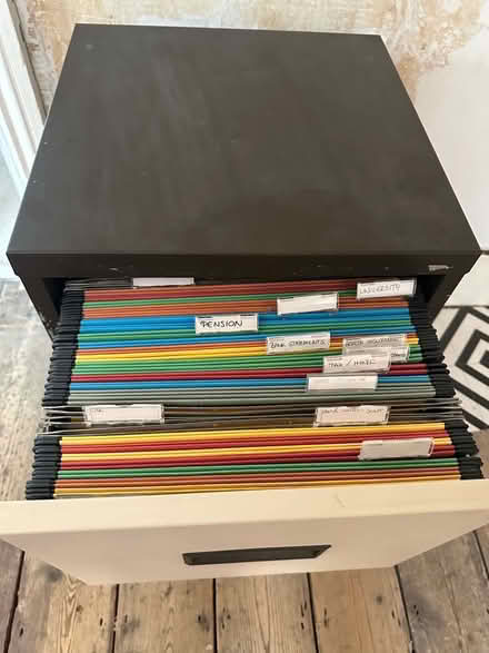 Photo of free Brown and cream office filing cabinet (Putney SW15) #2