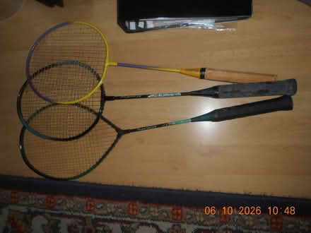 Photo of free 3 badminton racquets - at least 30 years old. Unused for yea (Charminster BH8) #2