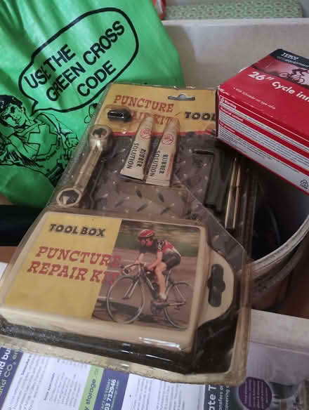 Photo of free Bicycle Bits... Numerous including bells, tyre lever, inner (Saint James Ward EX4) #1