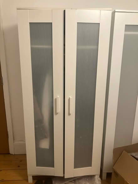 Photo of free Three white cupboards and drawers (NW63SJ) #2