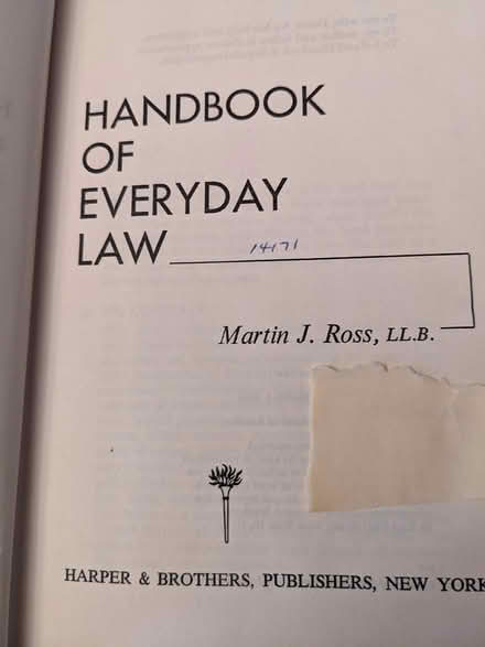 Photo of free Handbook Of Everyday Law (Belford, N.J.) #3