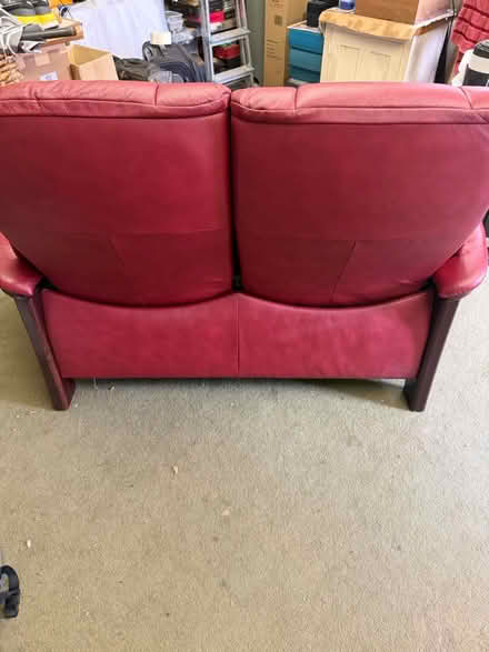 Photo of free Stressless leather sofa and stool (Malvern Link WR14) #3
