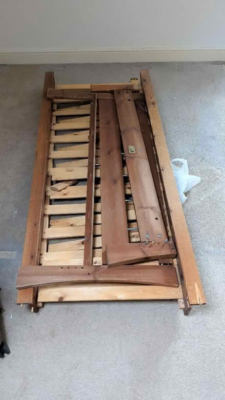Photo of free Wooden double bed frame (Bernards Heath AL1) #3