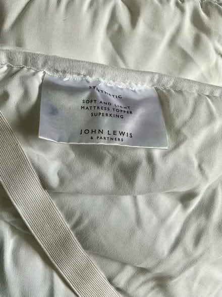 Photo of free John Lewis synthetic Superking 6’ mattress topper -cleaned (Arborfield Garrison RG2) #1