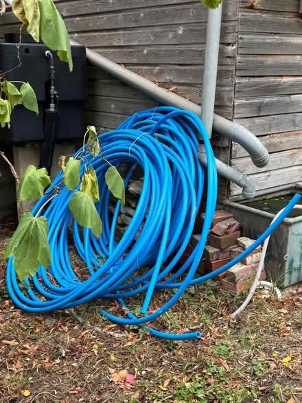 Photo of free 2 x Blue plastic pipe 25mm thick (Wootton OX20) #1