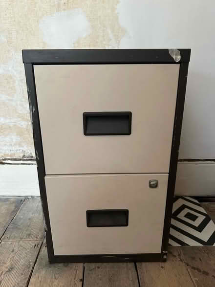 Photo of free Brown and cream office filing cabinet (Putney SW15) #1