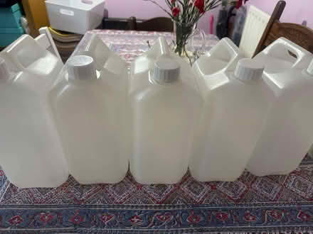 Photo of free 5 x 5ltr distilled water plastic bottles. (South Cliff YO11) #1