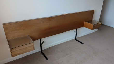 Photo of free Wooden bed headboard with integrated side tables/drawers (Crosslee PA6) #2