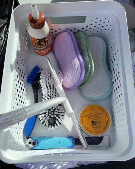 Photo of free Job lot of household items, cleaning supplies, and footwear (Beaconsfield HP9) #1