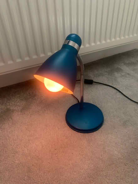 Photo of free Small blue desklamp (Lostock Hall PR5) #1