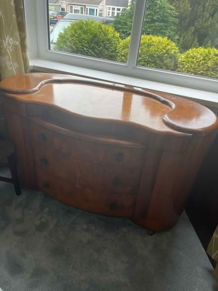 Photo of free Burr walnut original 1930s double wardrobe & dresser (Haslucks Green B90) #2