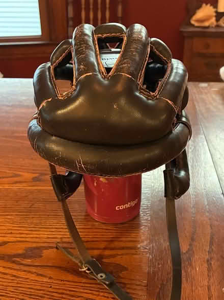 Photo of free Antique leather bike helmet (Park-Monroe Neighborhood) #1