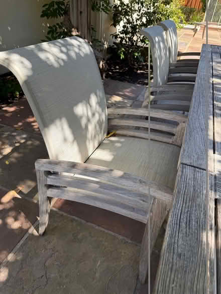 Photo of free Teak patio furniture (Near Rancho San Antonio Park) #2
