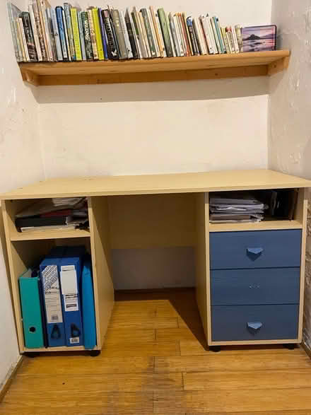 Photo of free Desk with drawers and shelf (St Just TR19) #1