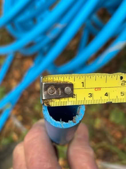 Photo of free 2 x Blue plastic pipe 25mm thick (Wootton OX20) #3