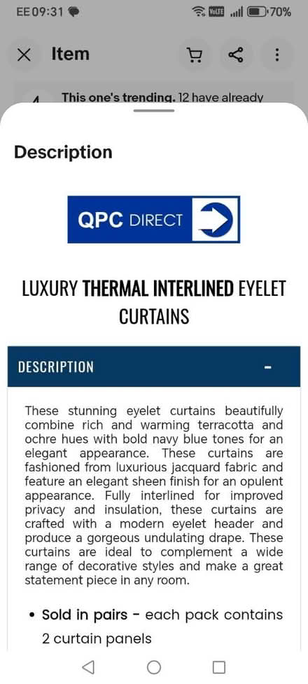 Photo of free Luxury curtains (Greasby CH492QA) #2