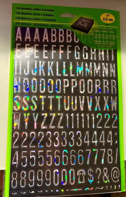 Photo of free Adhesive Prism Numbers/Letters (Abingdon) #1