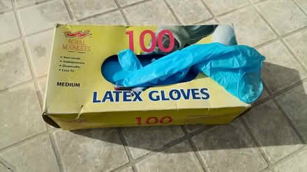 Photo of free Latex gloves Medium - most of 100 box (Westmill SG5) #1
