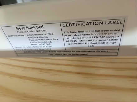 Photo of free Bunk bed (Maldon CM9) #2