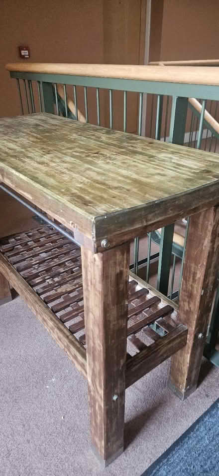 Photo of free High Table and 2 high chairs wood (Adamstown Lucan) #2