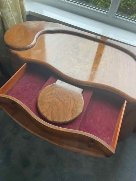 Photo of free Burr walnut original 1930s double wardrobe & dresser (Haslucks Green B90) #3