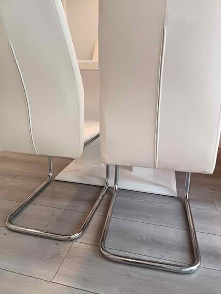 Photo of free White kitchen table and four chairs (Greasby CH49) #4