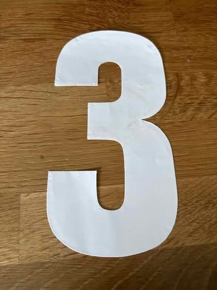 Photo of free No. 3 wheelie bin sticker (unused) (Ponteland NE20) #1