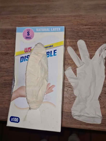 Photo of free Part box of disposal gloves size small (Peacehaven BN10) #1