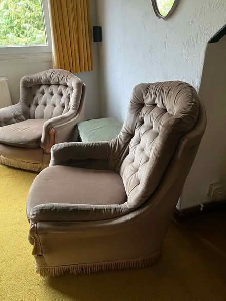Photo of free Mid century his and her armchairs (Botley OX2) #3