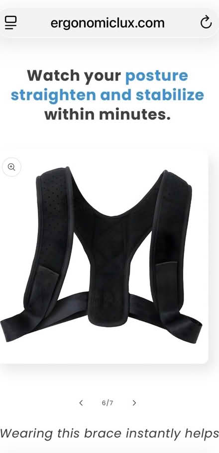 Photo of free Posture brace- from Ergonomic Lux (Upper West side. West 83.) #2