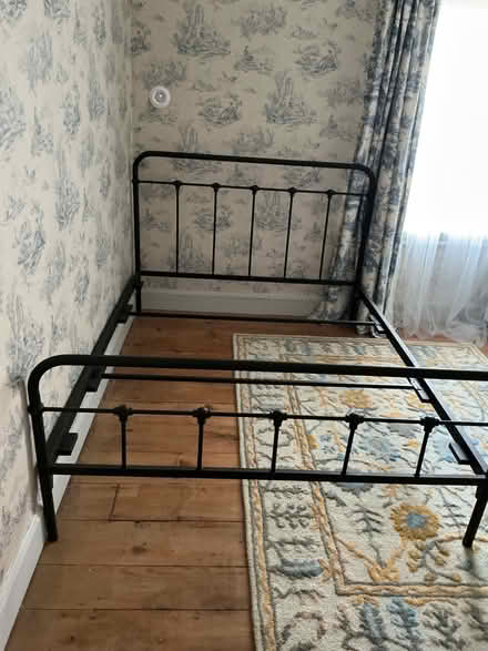 Photo of free Double black metal bed (New Brighton CH45) #1
